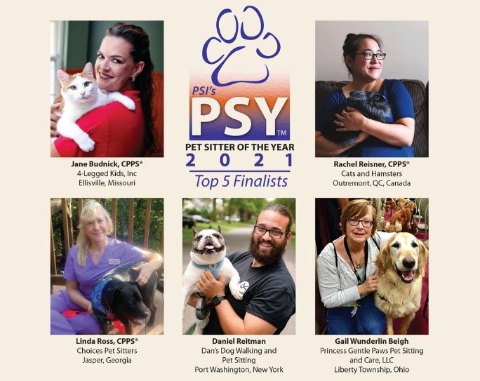 2021 Pet Sitter of the Year Top Five Finalists