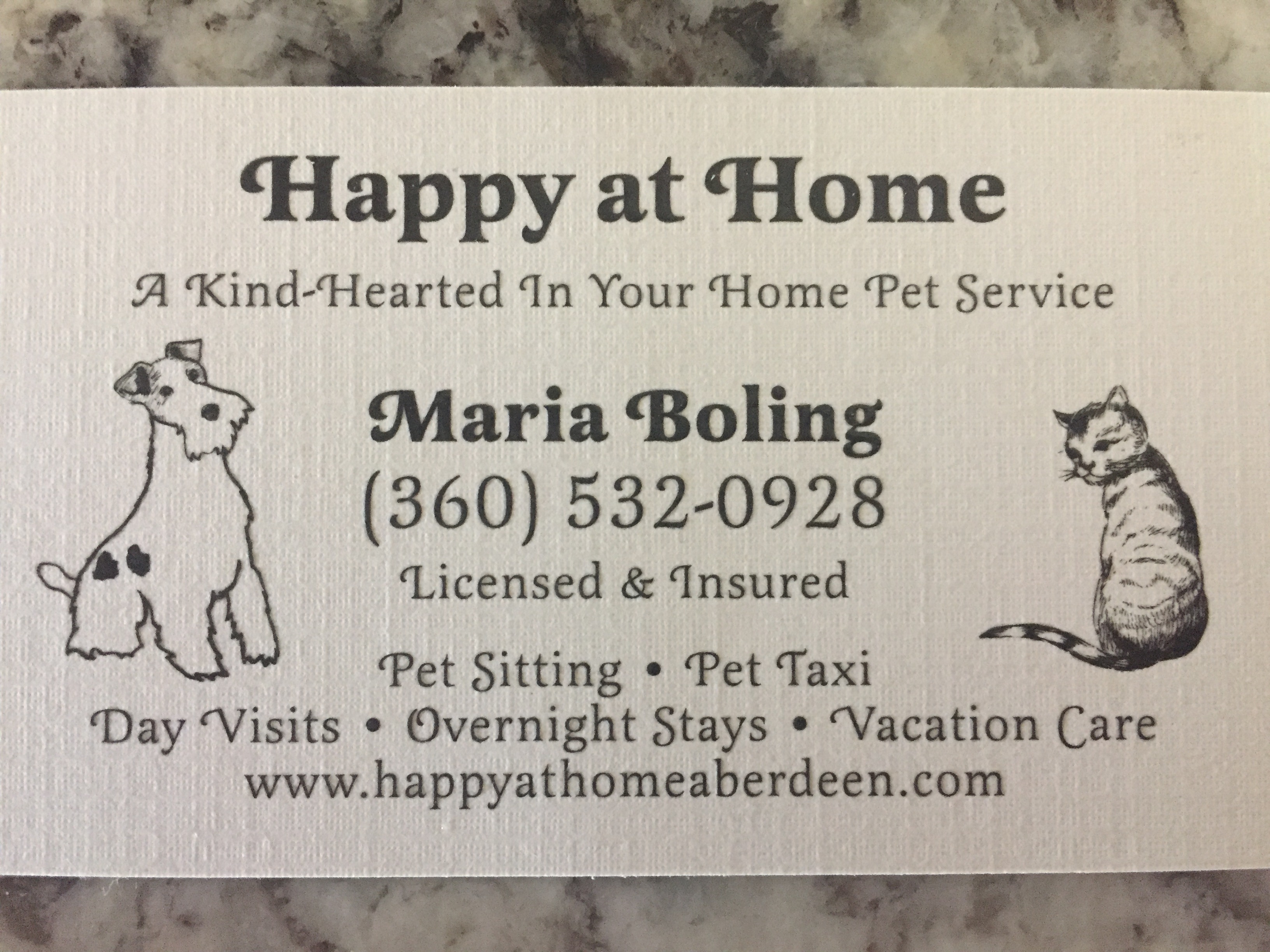 Happy at Home Pet Sitting in Grays Harbor
