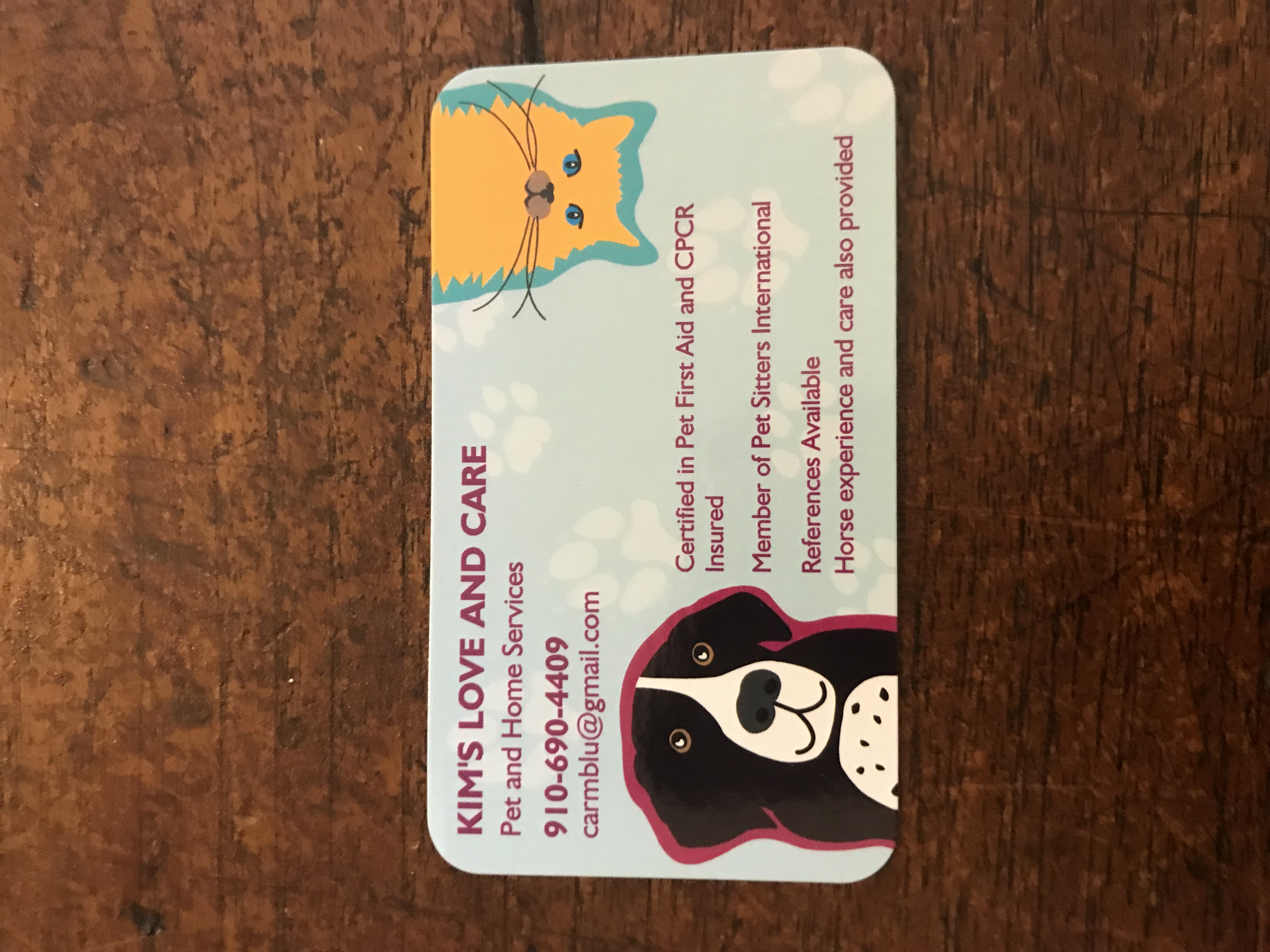 Kim's Love and Care Pet Services