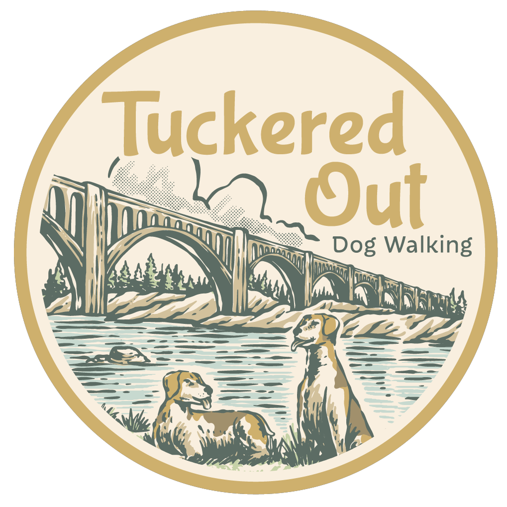 Tuckered Out Dog Walking