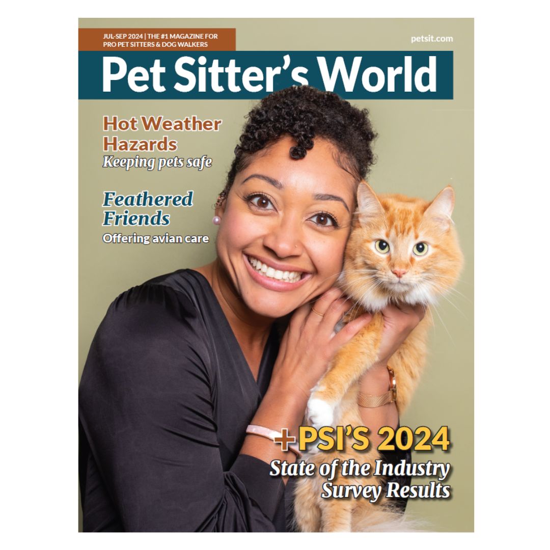 Ashten was featured on the cover of the Jul-Sep 2024 issue of Pet Sitter's World magazine.