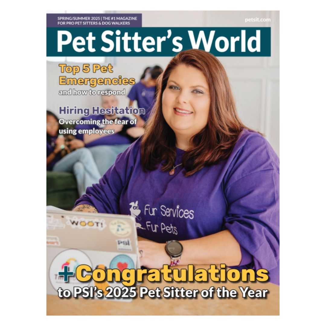Jessica was featured on the cover of the Spring/Summer 2025 issue of Pet Sitter's World magazine.