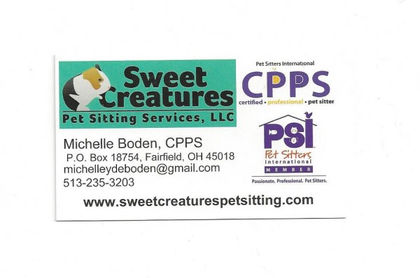 pet sitting business cards