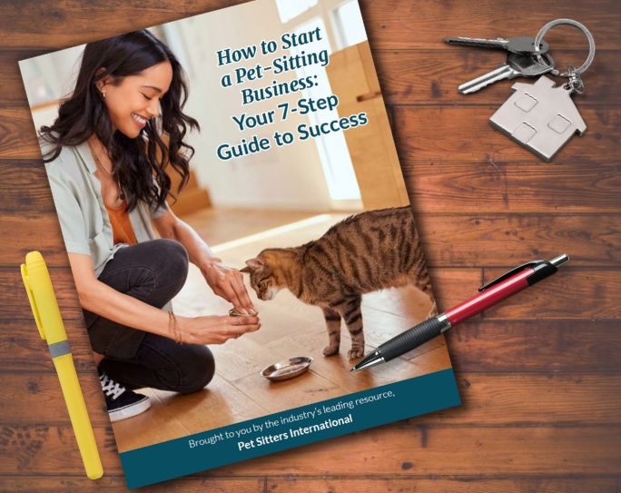 How to start a pet sitting guide sitting on a tabletop