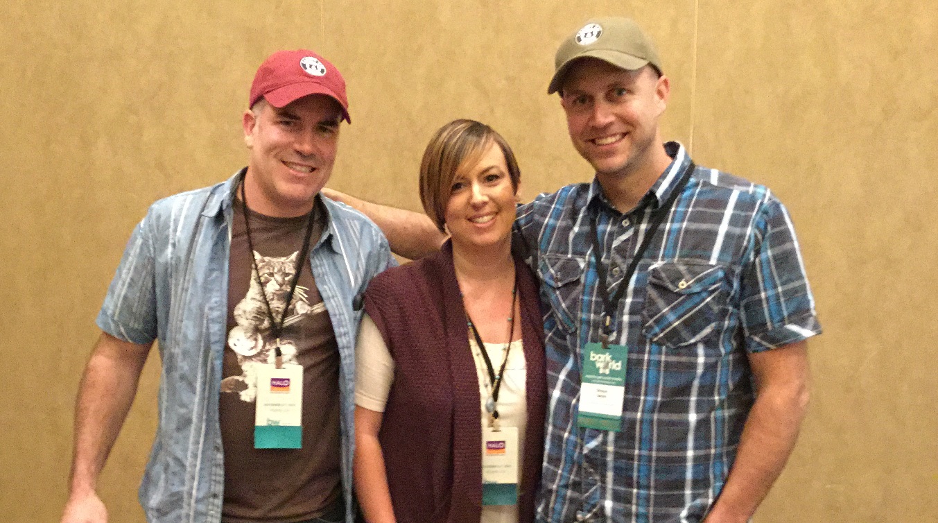 PSI's Director of Marketing Beth Stultz with Shaun Sears and Tom Otto of Animal Planet’s Treetop Cat Rescue.