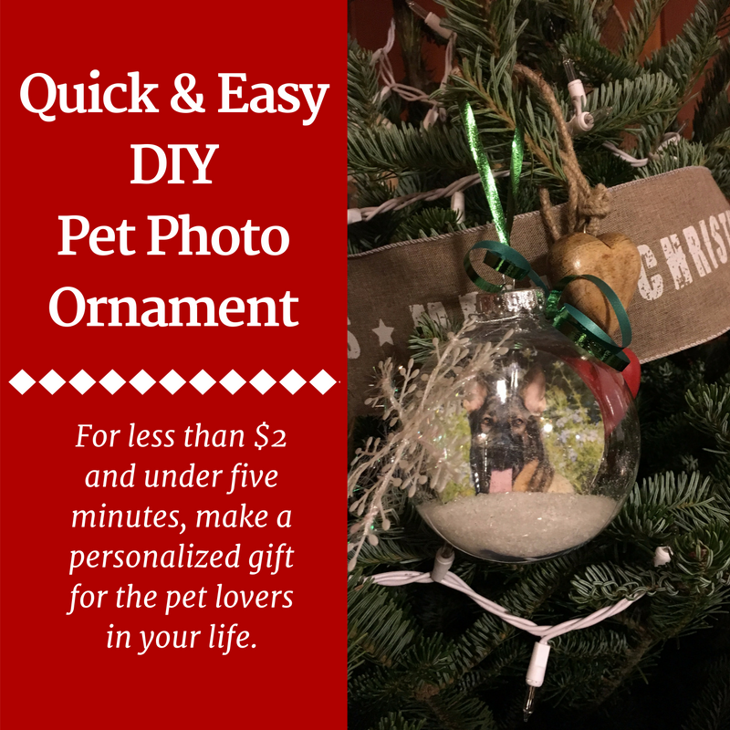 DIY pet photo ornament